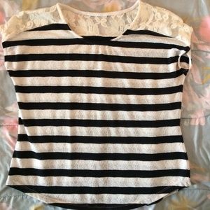 Lacy Striped Top